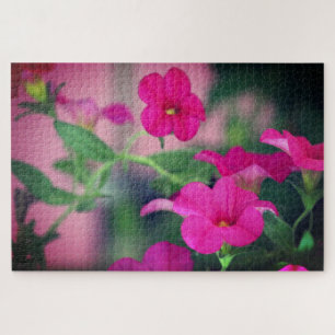 Puzzle Flor rosa brillante