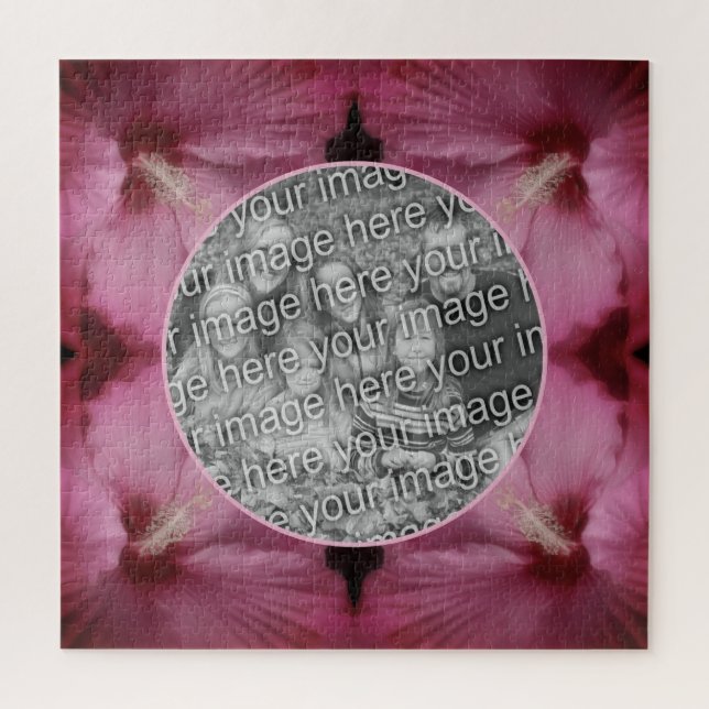 Puzzle Flor Rosa Hibiscus Crea Tu Propia Foto (Vertical)
