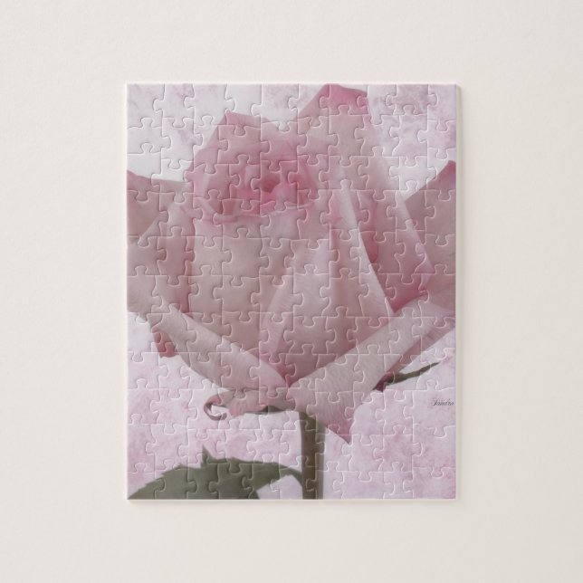 Puzzle Flor rosa suave (Vertical)