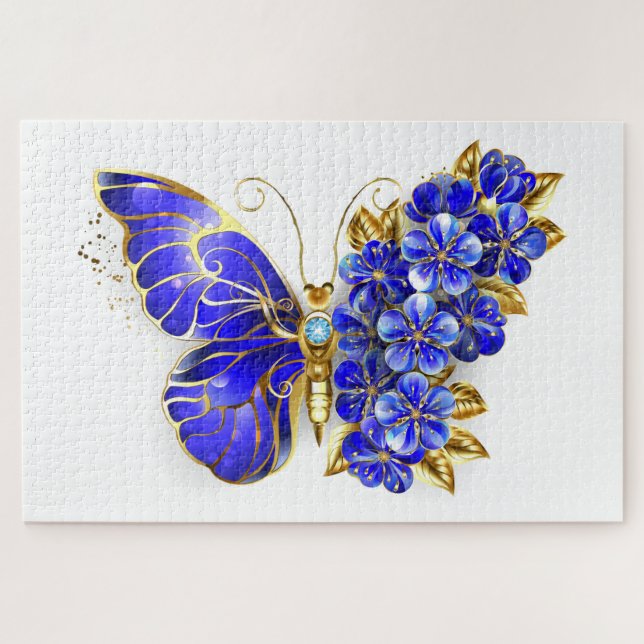 Puzzle Flor Sapphire Mariposa (Horizontal)