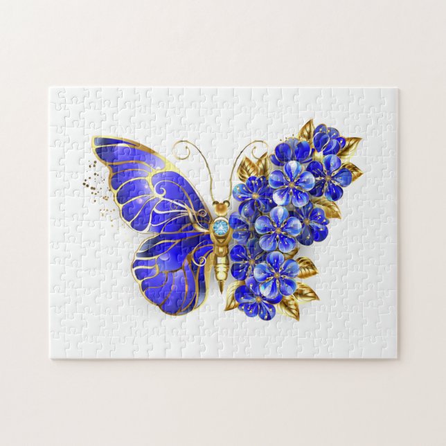 Puzzle Flor Sapphire Mariposa (Horizontal)