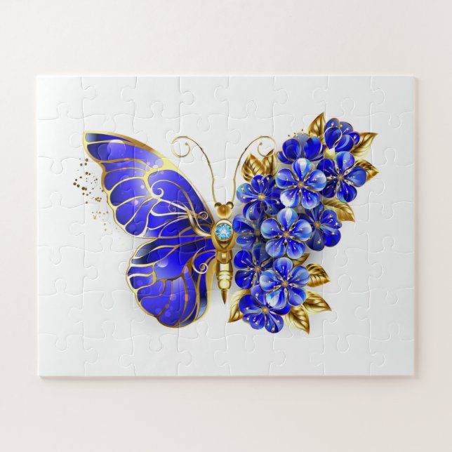 Puzzle Flor Sapphire Mariposa (Horizontal)