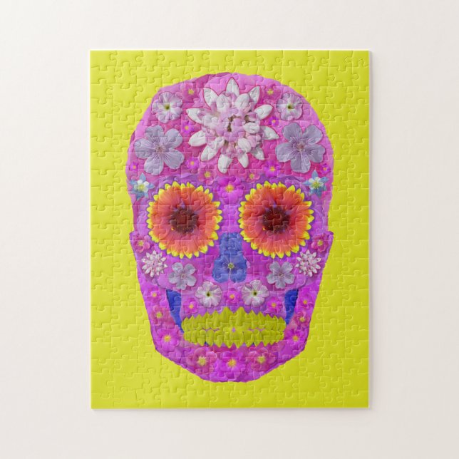 Puzzle Flor Skull 2 (Vertical)