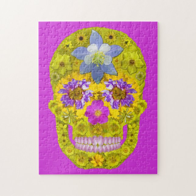 Puzzle Flor Skull 3 (Vertical)