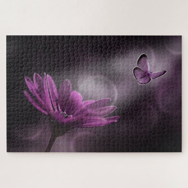 Puzzle Flor y mariposa (Horizontal)