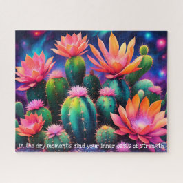 Puzzle Floración de Cactus Inspiradora