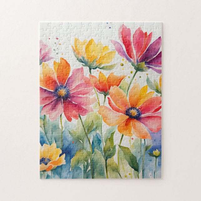 Puzzle Floral acuarela (Vertical)