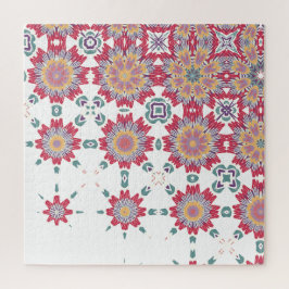 Puzzle Floral acuática rosa, blanca y púrpura