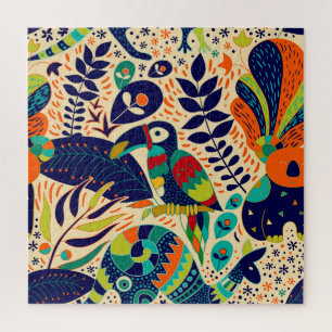 Puzzle Floral amarilla: fondo de escritorio tropical bril