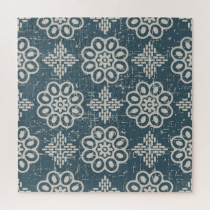 Puzzle Floral Antiguo: Curva redonda sin soldadura.