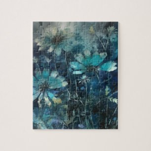 Puzzle Floral azul