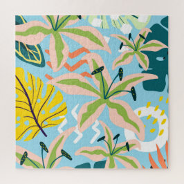Puzzle Floral azul en polvo
