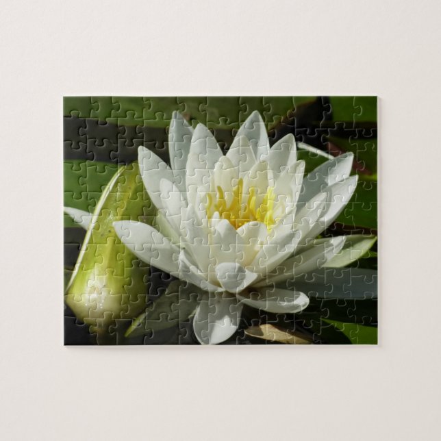 Puzzle Floral blanca y azul (Horizontal)