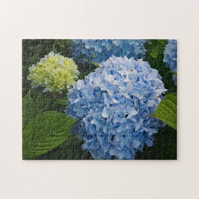 Puzzle Floral Blue Hydrangea Photo (Horizontal)