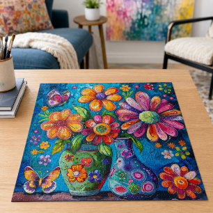 Puzzle Floral Colorido Brillante