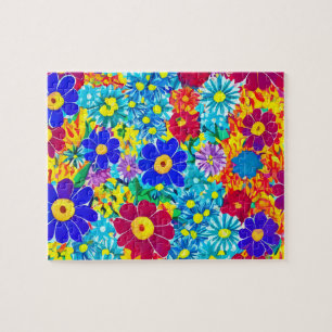 Puzzle Floral con flores de colores