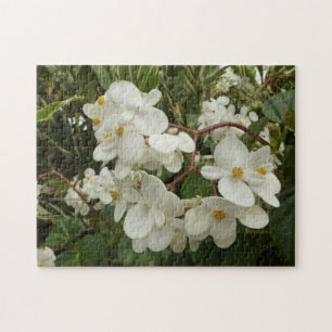 Puzzle Floral de Begonia blanca tropical