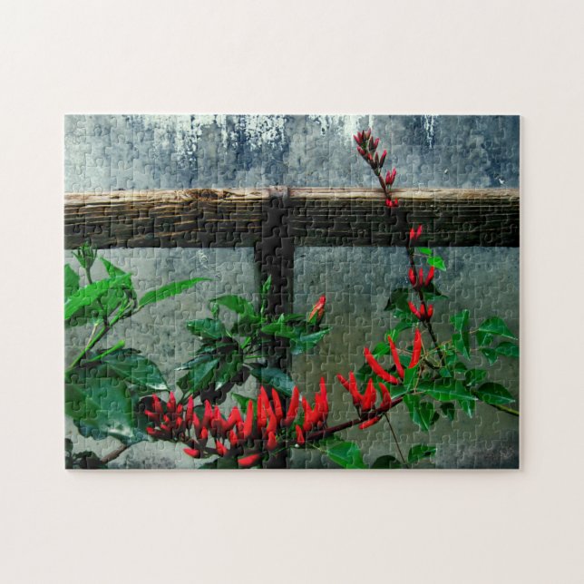 Puzzle Floral de jardín rústico (Horizontal)