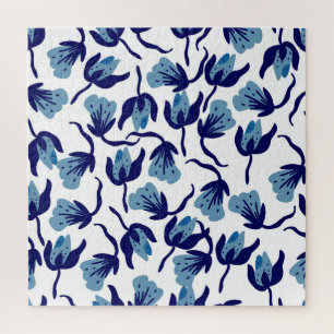 Puzzle Floral De Pansy Azul: Impresionante.