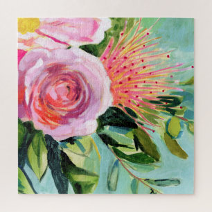 Puzzle Floral de pincel I