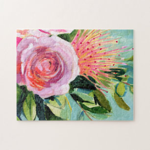 Puzzle Floral de pincel I