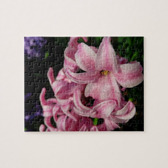 Puzzle Floral de primavera de Hyacint rosado (Horizontal)
