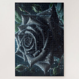 Puzzle Floral de Rosa negro