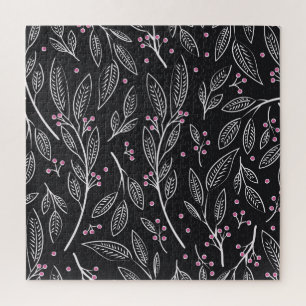 Puzzle Floral dibujada a mano: diseño sin inconvenientes