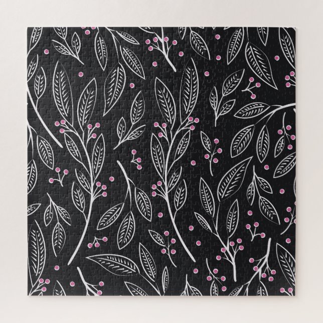 Puzzle Floral dibujada a mano: diseño sin inconvenientes (Vertical)