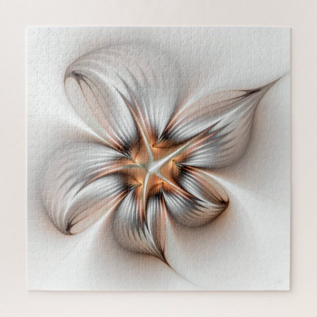 Puzzle Floral Elegance Modern Abstract Fractal Art (Vertical)