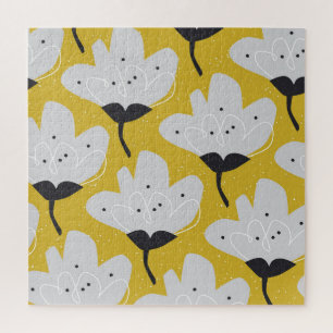 Puzzle Floral escandinava: diseño de cosecha manual