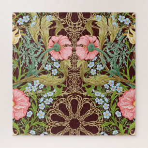 Puzzle Floral estilo Art Nouveau: patrón de cosecha de co