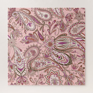 Puzzle Floral étnica: Diseño Paisley Oriental.