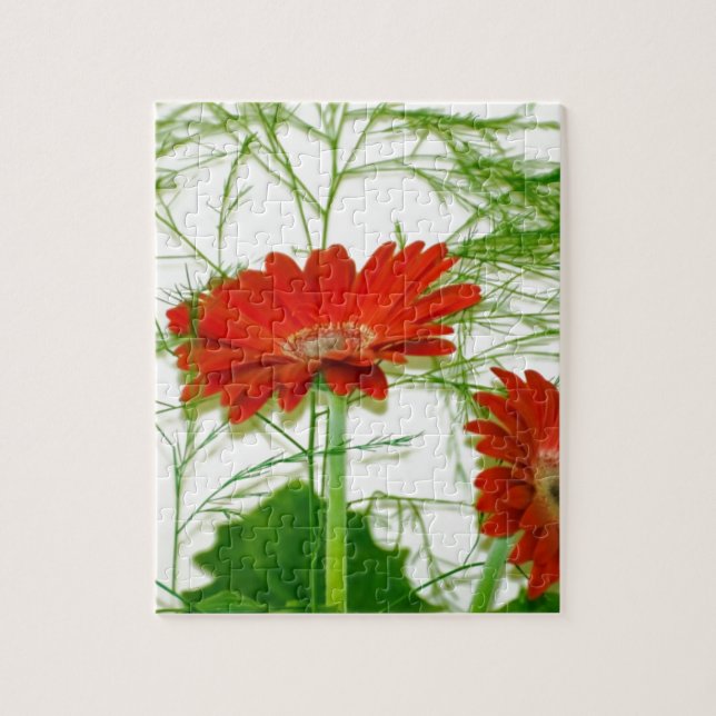 Puzzle Floral rojo (Vertical)