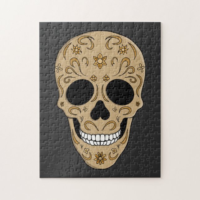 Puzzle Floral Sugar Skull Dia de los Muertos (Vertical)