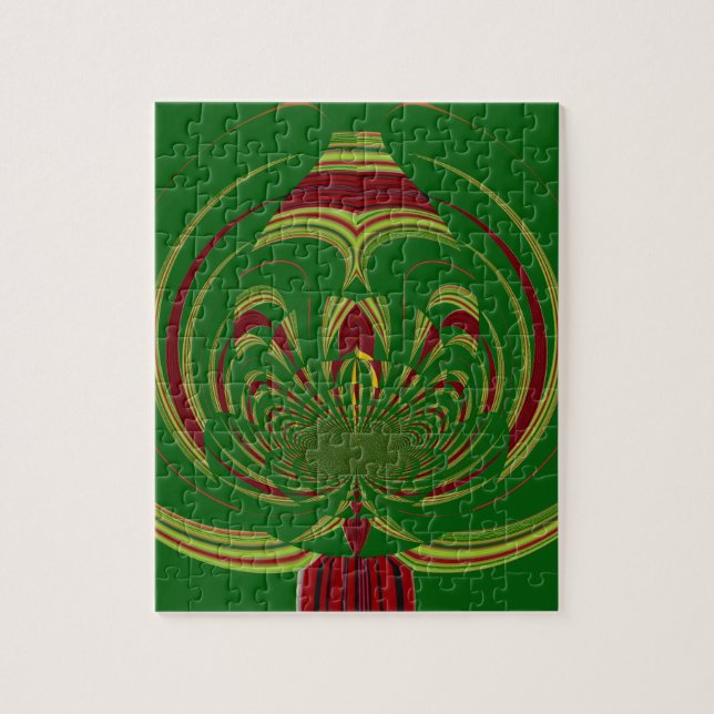 Puzzle Floral verde (Vertical)