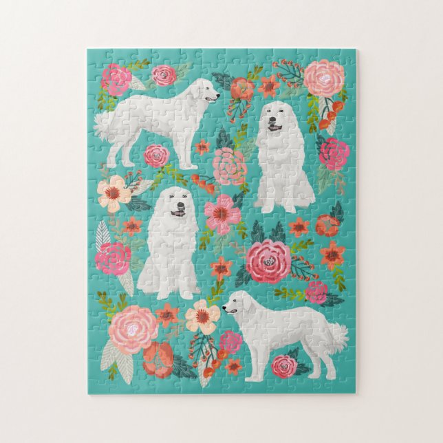 Puzzle Floral vintage de los grandes Pirineos (Vertical)
