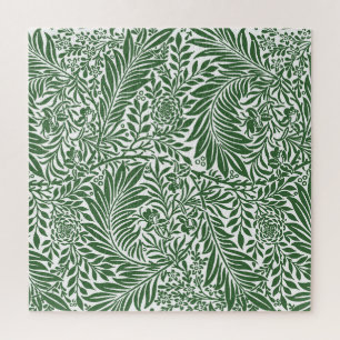 Puzzle Floral Vintage William Morris Rama de Sauce Verde