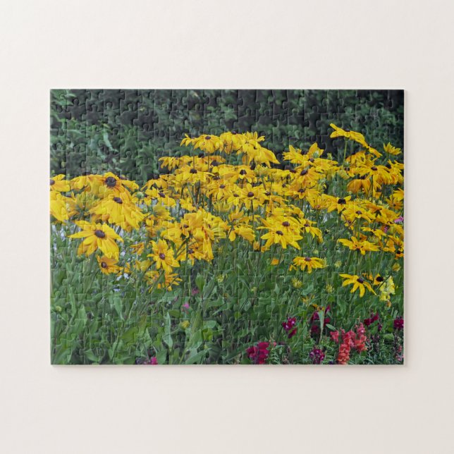 Puzzle Floral Yellow Daisies Garden Photo (Horizontal)