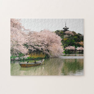 Puzzle Florece el cerezo japonés