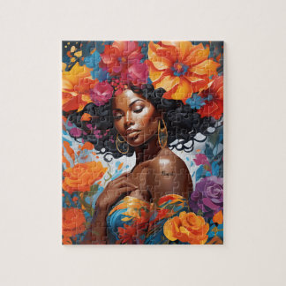 Puzzle Florecer mujer negra afroamericana