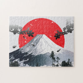 Puzzle Florecimiento de cerezos en el Fuji Japón