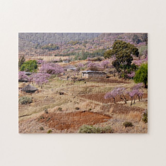 Puzzle Florecimiento de Leshoto Peach en primavera (Horizontal)