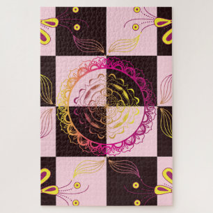 Puzzle Florecimiento de tablero de ajedrez – Patrón de pé