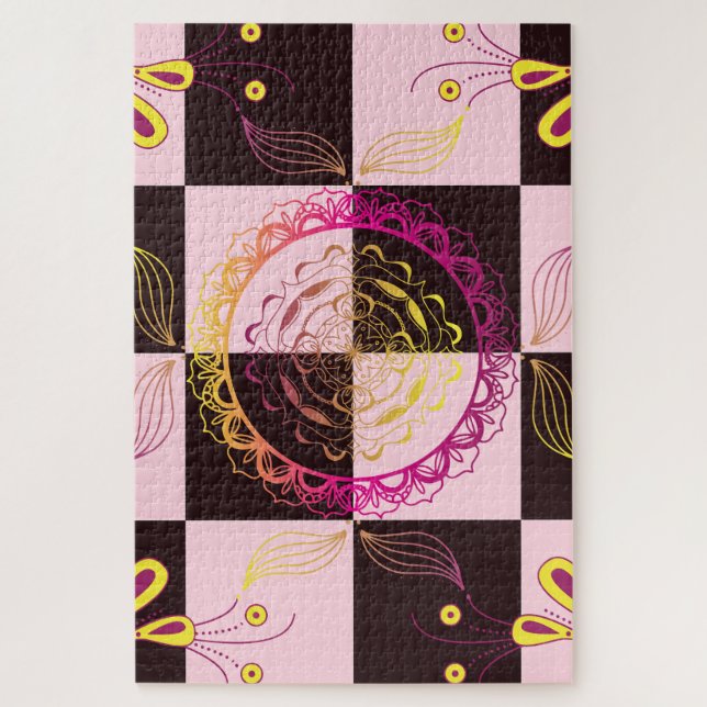 Puzzle Florecimiento de tablero de ajedrez – Patrón de pé (Vertical)