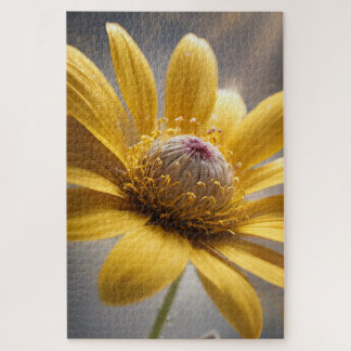 Puzzle Florecimiento Dorado – Arte de Fotografía Macro de