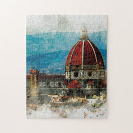 Puzzle Florencia italia mediterranea acuarela