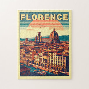 Puzzle Florencia retro, regalos de viaje de italia firenz