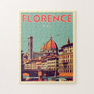 Puzzle Florencia retro, regalos de viaje de italia firenz