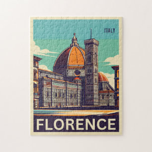 Puzzle Florencia retro, regalos de viaje de italia firenz
